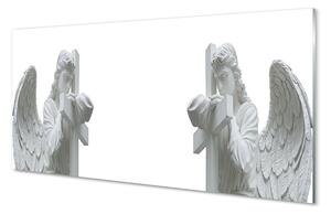 Quadro vetro Angeli in preghiera 100x50 cm