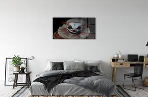 Quadro in vetro Clown spaventoso 100x50 cm