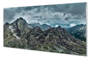 Quadro su vetro Montagne di roccia 100x50 cm