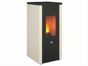 Queen Stufa a Pellet Ventilata 7 kW Capacit Serbatoio 15 Kg Volume Riscaldabile 168 m3 colore Bianco - EVO 7.0