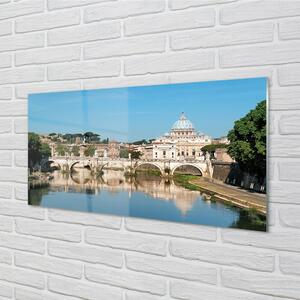 Quadro vetro Ponti sul fiume roma 100x50 cm