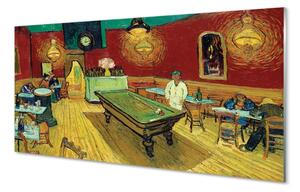 Quadro su vetro Caffè notturno - vincent van gogh 100x50 cm 2 appendini