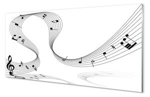 Quadro in vetro Chiave di violino 100x50 cm