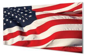 Quadro su vetro Flag degli Stati Uniti 100x50 cm