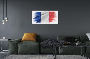 Quadro su vetro Bandiera della francia 100x50 cm