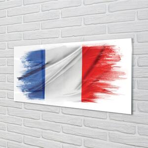 Quadro su vetro Bandiera della francia 100x50 cm