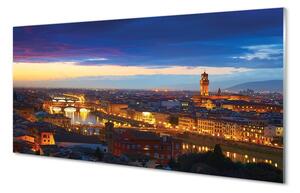 Quadro vetro Italia ponti notturni panoramici 100x50 cm