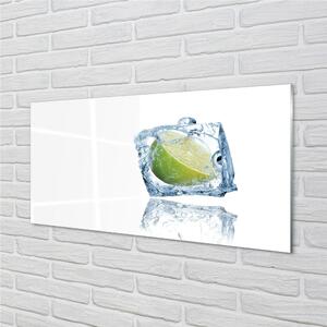 Quadro vetro Cubetto di ghiaccio al lime 100x50 cm