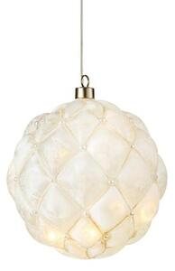Pallina di Natale a LED a batteria fatta a mano Pearl
