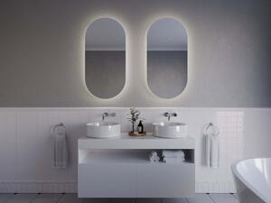 Specchio ovale con illuminazione a LED A1 50x100