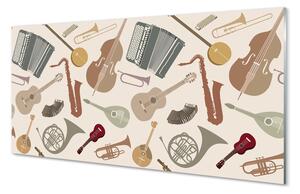 Rivestimento parete cucina Ukulele tromba violino 100x50 cm
