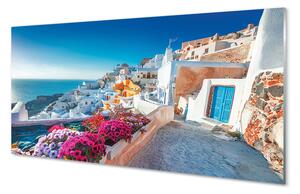 Rivestimento parete cucina Grecia Edifici del mare dei fiori 100x50 cm