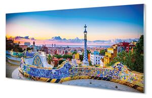 Pannello paraschizzi cucina Spagna Panorama della città 100x50 cm