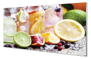 Pannello paraschizzi cucina Barattoli di ghiaccio alla frutta da cocktail 100x50 cm