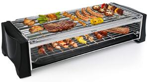 Griglia elettrica da tavolo - Potenza: 2200 W - Dimensioni: 21x55 cm - Colore: nero - Acciaio inossidabile