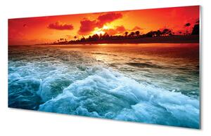 Rivestimento parete cucina Tramonto albero mare 100x50 cm