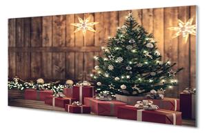 Rivestimento parete cucina Albero di Natale, regali, decorazioni per tavole 100x50 cm