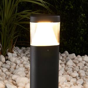 Lucande Lampione Milou, grigio scuro, a LED