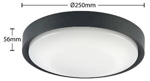 Lucande Lare Plafoniera da esterno a LED, Ø 25cm