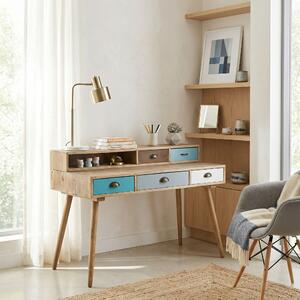 DecHome Scrittoio Vintage Dimensioni 120x50x79 cm colore Legno - Alessandria