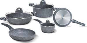 Bialetti Batteria Pentole Induzione 8 Pezzi Antiaderenti in Alluminio colore Grigio - Madame Petravera