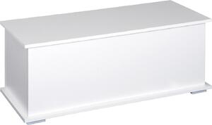 DecHome Cassapanca Panca Contenitore Dimensioni 100x40x40 cm colore Bianco