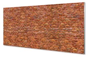 Quadro vetro acrilico Vintage muro di mattoni 100x50 cm 2 appendini