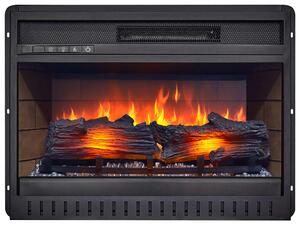 ArtiFlame AF22, caminetto elettrico da incasso con riscaldamento da 1800 W, effetto fiamma realistico, illuminazione a LED, telecomando, timer, colore nero