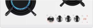 Electrolux Piano Cottura 4 Fuochi a Gas Larghezza 60 cm in Vetro colore Bianco - KGG643753W