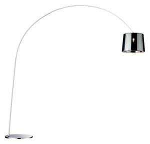 Ideal Lux Dorsale lampada arco paralume cromo da terra