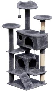 Avalo Tiragraffi Per Gatti Con 7 Livelli - 137x50x50 CM - Grigio Scuro - Tiragraffi Per Gatti Grandi