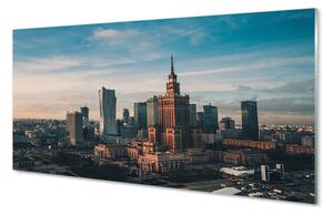 Rivestimento parete cucina Panorama di alba dei grattacieli di Varsavia 100x50 cm