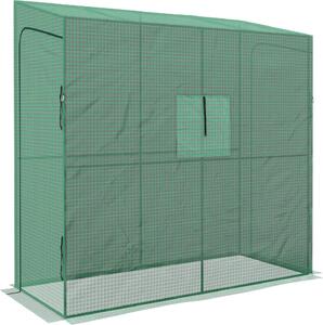 VivaGarden Serra da Giardino a Muro con 2 Porte Avvolgibili e Copertura in PE Anti UV 200x80x200 cm colore Verde - A2360GNAO82