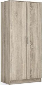 Armadio 2 porte REY colore rovere sonoma – 80 x 180 x 50 cm