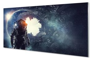 Quadro su vetro acrilico Meccanismi 100x50 cm 2 appendini