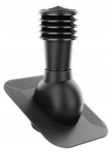 Camino di ventilazione Camino di ventilazione Piano camino con angolo di inclinazione regolabile fi125 mm Nero