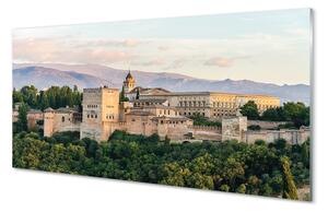 Quadro su vetro acrilico Spagna Spanish Load Mountain 100x50 cm 2 appendini