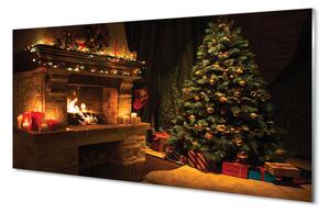 Rivestimento parete cucina Regali di decorazioni per il camino dell'albero di Natale 100x50 cm
