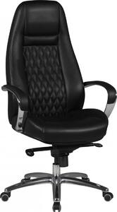 Sedia da ufficio Amstyle AUSTIN in vera pelle nera sedia da scrivania 120KG sedia executive schienale alto con poggiatesta X-XL h; SPM1.298