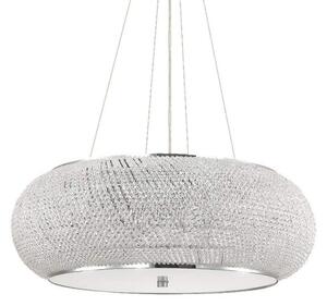 Ideal Lux Pashà SP14 lampadario classico per salotto con perle in cristallo molato E14 40W