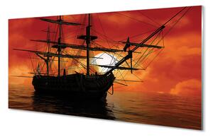 Rivestimento parete cucina Nave mare cielo nuvole sole 100x50 cm