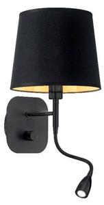 Ideal Lux Nordik AP2 lampada da parete moderna con paralume e braccio flessibile