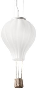 Ideal Lux Dream Big SP1 lampadario a forma di mongolfiera in vetro soffiato bianco acidato E27 42W
