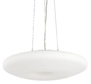 Ideal Lux Glory SP5 D60 lampadario moderno per soggiorno in vetro bianco soffiato e acidato E27 60W