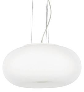 Ideal Lux Ulisse SP3 D52 lampadario in vetro soffiato e acidato bianco E27 60W