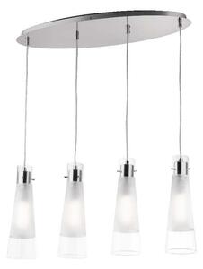 Ideal Lux Kuky SP4 lampadario cucina moderno a 4 luci in vetro E27 60W