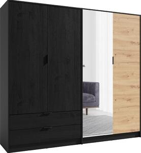 Armadio 4 Porte ISAC - Design Moderno con Specchio e 2 Cassetti
