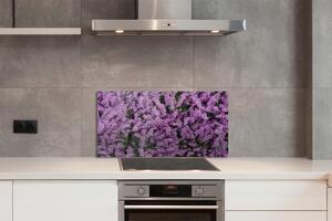 Pannello paraschizzi cucina Fiori viola 100x50 cm