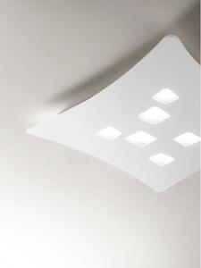 Isotta pm GeaLuce plafoniera LED moderna biemissione 55x50 bianca o tortora