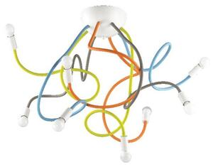 Ideal Lux Multiflex PL8 Color lampada da soffitto moderna con bracci flessibili rivestiti in gomma E14 40W